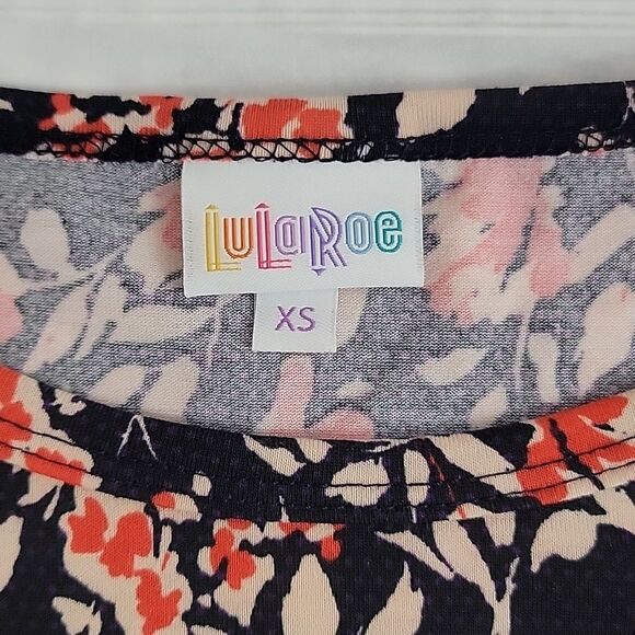 LulaRoe Julia sheath dress abstract floral - black & Red Women's Size XS - Picture 7 of 11